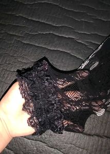 Black lace over-the-knee socks