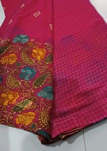 Printed Soft Saree With Unstitched Blouse