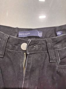 Ripped Wide Leg Black Jeans