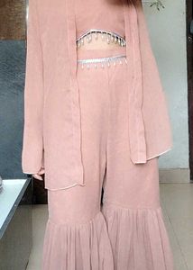 Stylish Crop Top Palazzo Set