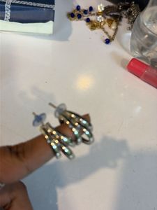 Silver Tone Hoop Earrings