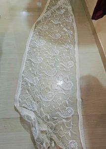Net White Dupatta