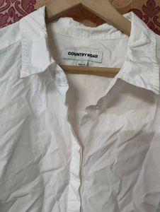 Country Road Sleeveless White Shirt