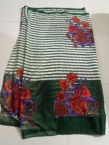 Green Floral Saree