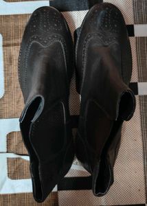 Girls Brown Leather Chelsea Boots