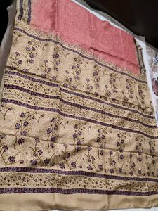 Traditional Kalamkari Art Floral design Silk Saree