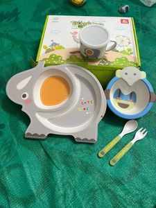 Adorable Elephant Baby Feeding Set