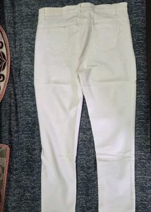 Women's White Stretch Denim Jeans | High Waist |