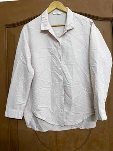 Pink Oversized Button-Up Shirt