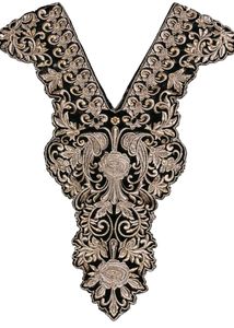 Embroidered Neckline Applique