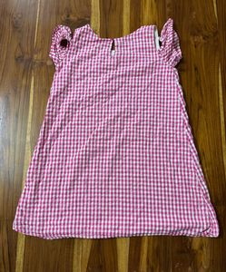 Gingham Open sleeve Mini dress