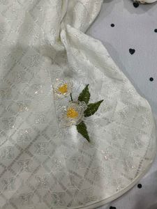 Elegant White Embroidered Top