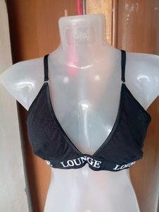 Lounge Black Bra &amp; Thong Set