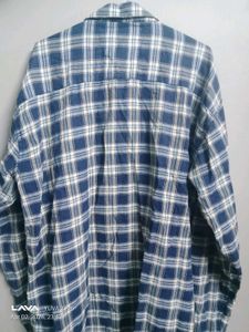 Classic Blue Plaid Flannel Shirt