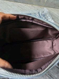 Shiny Silver Shoulder Bag