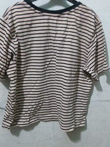 Striped T-Shirt with Sunglasses Detail