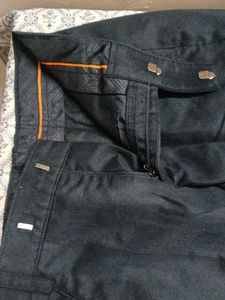 Dark Black Straight Leg Pants