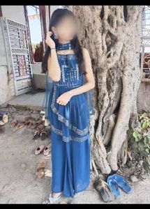 Elegant Blue Ethnic Gown