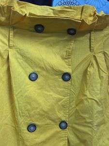 Yellow Double Button Skirt