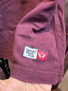 Superdry Burgundy Graphic T-Shirt – Size M