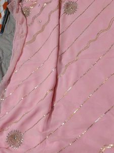 pink color saree