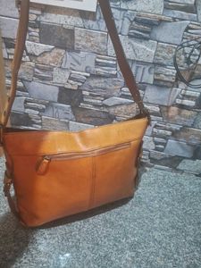 Tan Leather Hobo Bag