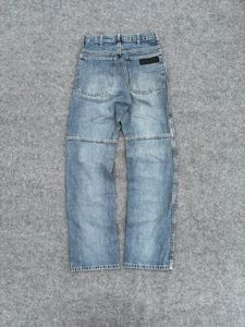 Light Wash Patchwork Denim Jeans