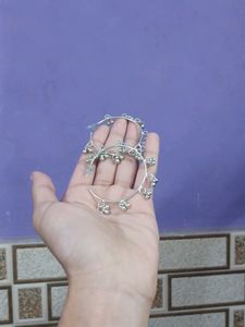 Hina Khan Inspired Silver Hoops