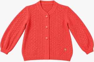 Chic Coral Knit Cardigan