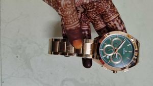 Rose Gold Rado Watch - Green Dial