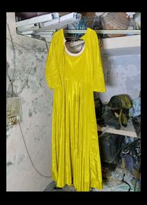 Vibrant Yellow Anarkali Gown