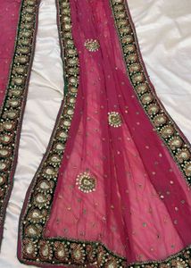 Embellished Pink Saree