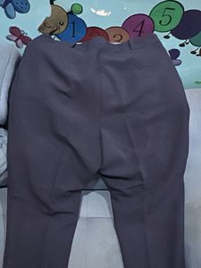 Navy Blue Pleated Trousers