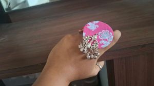 Boho Fabric Earrings with Jhumkas