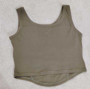 Olive Green Cropped Tank Top