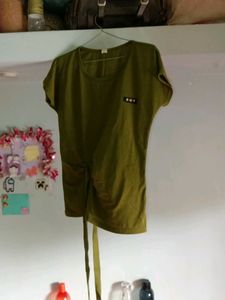 Stylish Olive Green Tunic Top