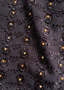 Black Dress Material with Embellishments