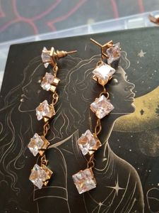 Sparkling Diamond Drop Earrings