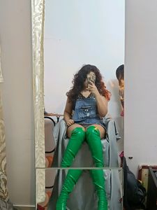 Green Thigh High Boots
