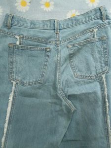 Light Wash Wide Leg Denim Jeans
