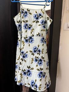 Cute Floral Print Mini Dress