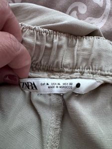 Zara- Sage Green Linen Blend Pants