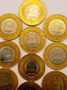 Set Of 10 Ten Rupee Coins