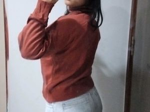 Rust Turtleneck Sweater