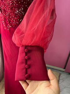 Maroon  evening gown