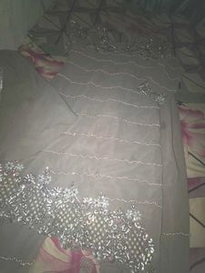 Embellished Grey Kurta Set