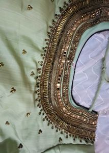 Embroidered Sage Green Blouse Never Worn