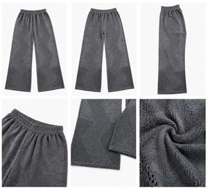 Grey Wide Leg Textured Pants 🆕 NWOT 🫶