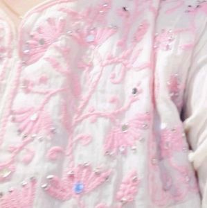 offWhite kashmiri lucknowi Kurta pant set