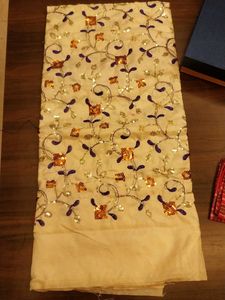 Embroidered blouse material with Sequins